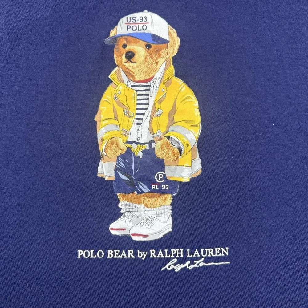 Polo Ralph Lauren Shirt Mens 2XL Blue Polo Bear Graphic Tee Streetwear